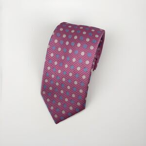 Pronto Uomo Tie Pink Polka Dot Silk Necktie NWT Men's Wearhouse ‎ MSRP $49.99